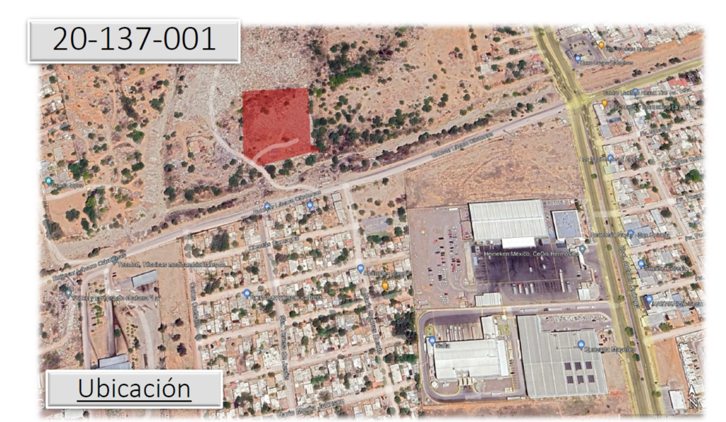 LOTE 3 TERRENO CON UNA SUPERFICIE DE 10,587.26 M2, LA CAMPIÑA, HILLO., SON.