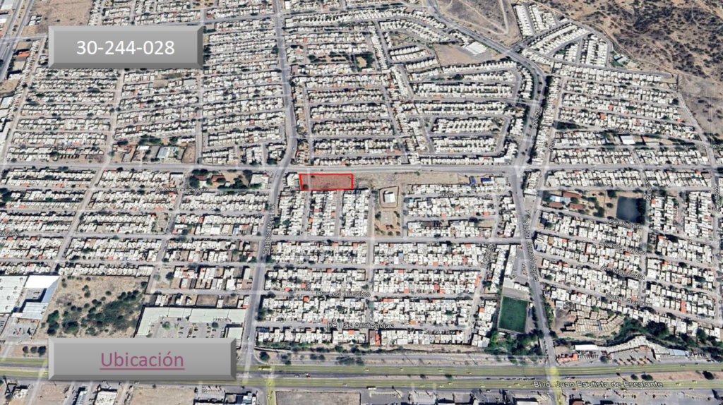 LOTE 5 TERRENO CON UNA SUP 2,646.55 M2 FRACC VILLA CALIFORNIA, HILLO., SON.